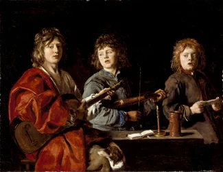 Tre unge musikere, ca.1630 (olie på træ)